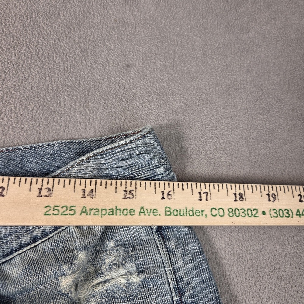 VTG Diesel Jeans Mens 31x30 Light Wash Lemmen Bootcut Distressed 00s Tag 31x34 - Picture 6 of 10